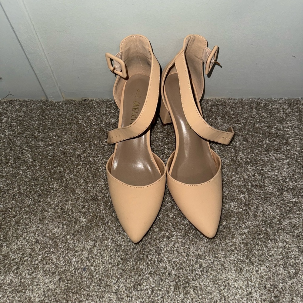 Dream Pairs Tan Stiletto Heels Classic Design